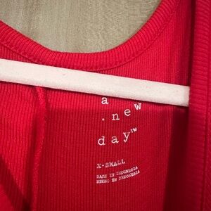 A New Day Scarlet Ribbed Top